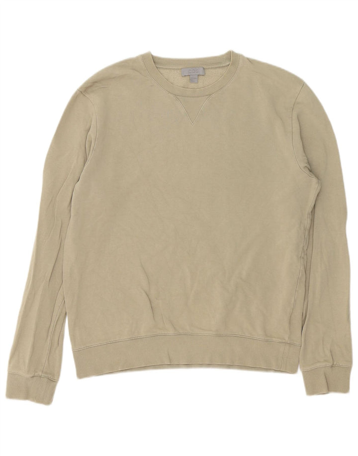 Cos Męska bluza dresowa, mała, bawełniana khaki