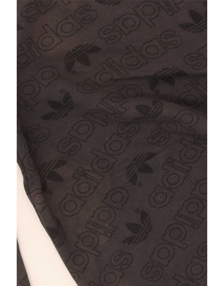 Adidas Męska bluza z grafiką, mała, szara, bawełniana