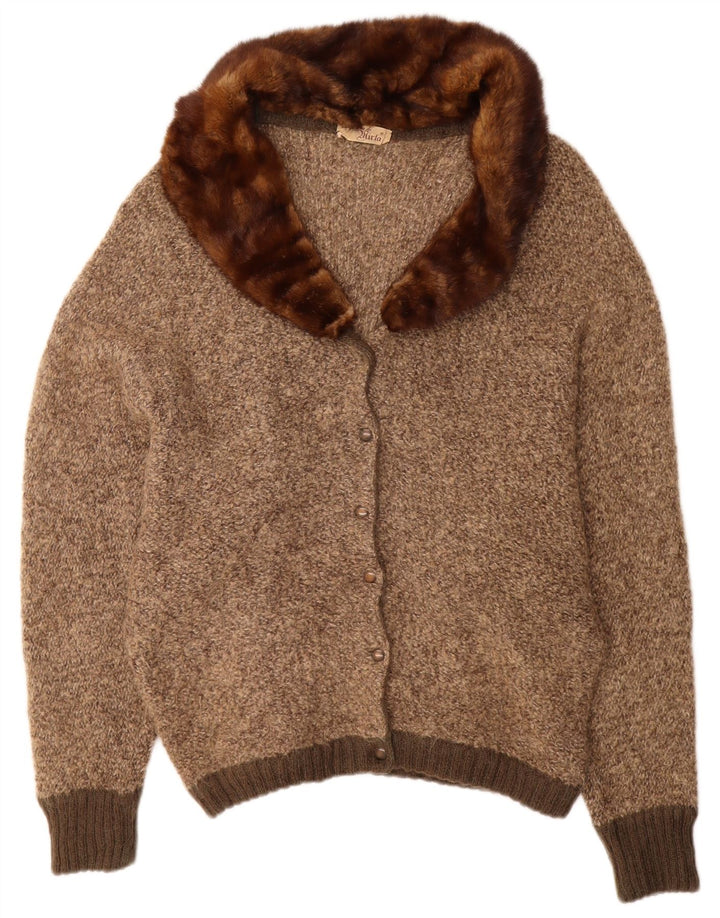 Sweter damski VINTAGE UK 18 XL brązowy