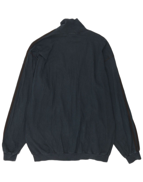Adidas Męska bluza dresowa UK 40/42 Średni granatowy, bawełniany