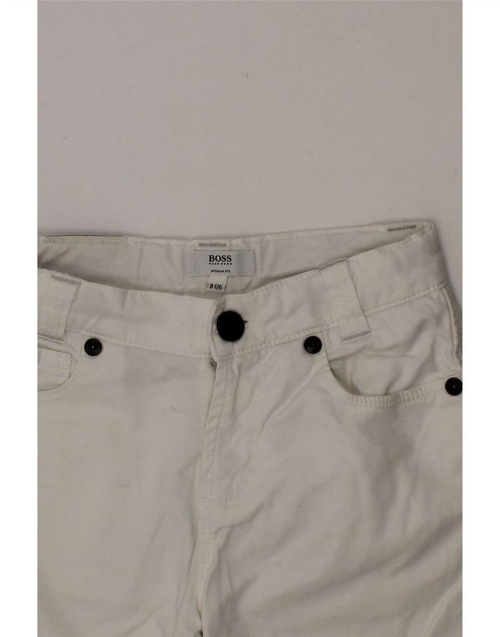 HUGO BOSS Boys Regular Fit Casual Shorts 7-8 Years W20  White Vintage Hugo Boss and Second-Hand Hugo Boss from Messina Hembry 