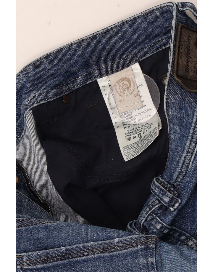 Diesel Męskie Thanaz Slim Jeans W34 L30 Niebieskie bawełniane