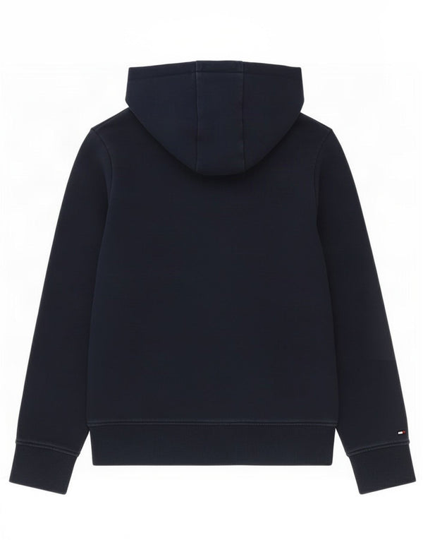 Chłopięcy sweter z kapturem Tommy Hilfiger z grafiką 9-10 lat, granatowy, bawełniany