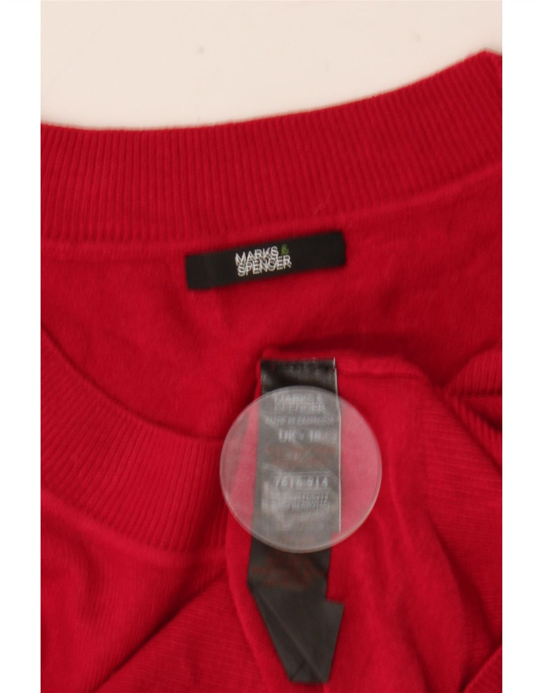 MARKS & SPENCER Krótki sweter damski UK 10 Mały różowy akryl