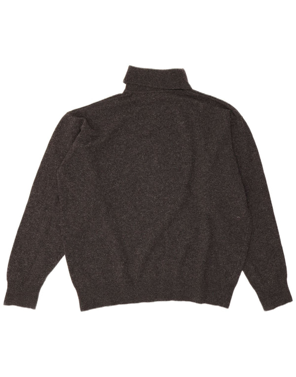 Męski sweter Lacoste z wywijanym dekoltem, rozmiar 6 XL, szara wełna owcza