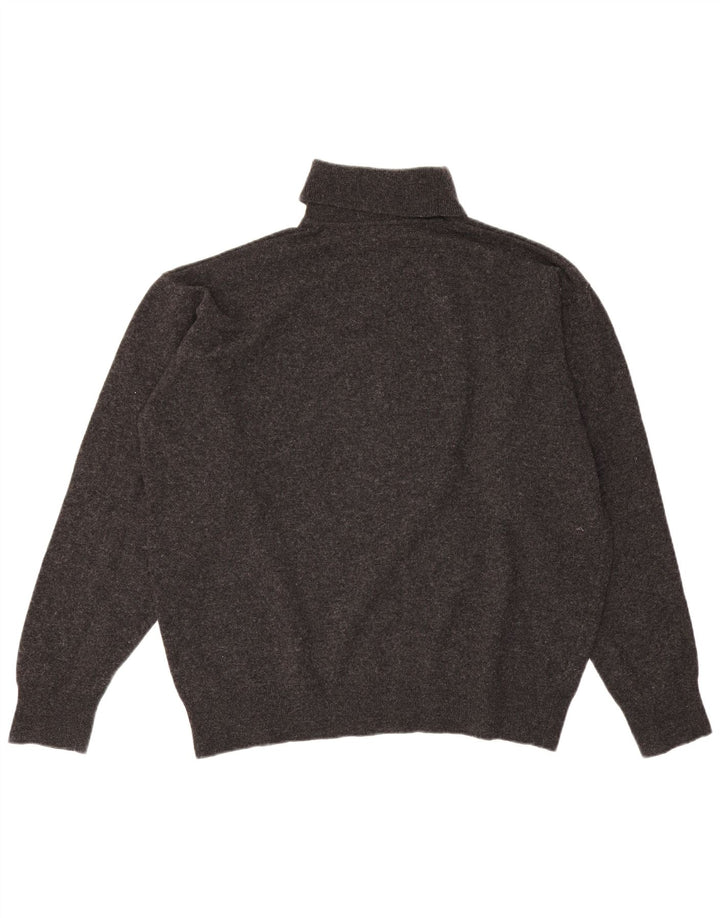 Męski sweter Lacoste z wywijanym dekoltem, rozmiar 6 XL, szara wełna owcza
