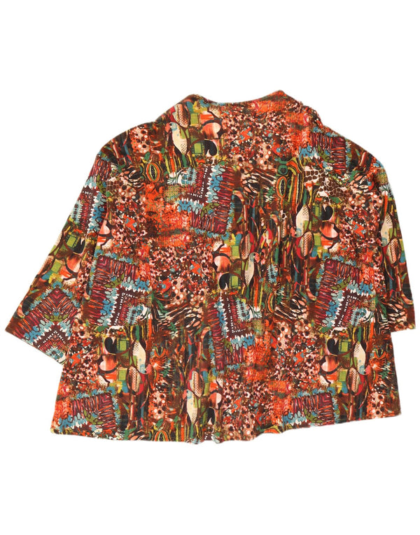 Damska bluzka koszulowa Mona Oversize z abstrakcyjnym wzorem UK 20 2XL wielokolorowa