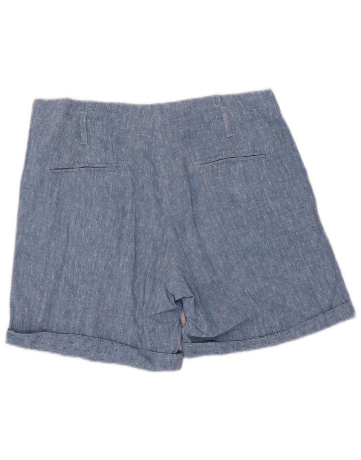 Marks & Spencer Damskie spodenki Chino UK 12 Medium W32 Niebieskie geometryczne