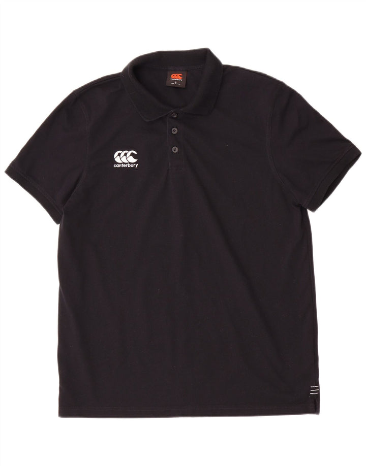 Męska koszulka polo Canterbury, duża, czarna, z poliestru