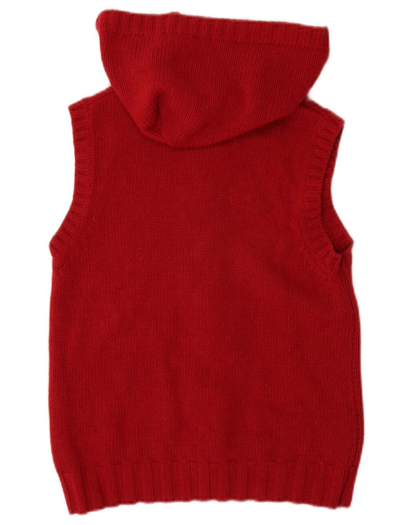 MURPHY & NYE Womens Hooded Cardigan Sweater UK 10 Small Burgundy