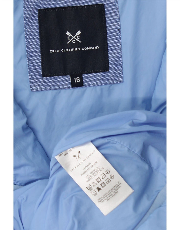 Damska wyściełana kamizelka Crew Clothing UK 16, duża, niebieska, nylonowa