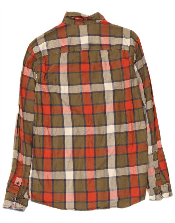 Koszula flanelowa męska Jack & Jones, bawełniana w kratkę, średnia khaki