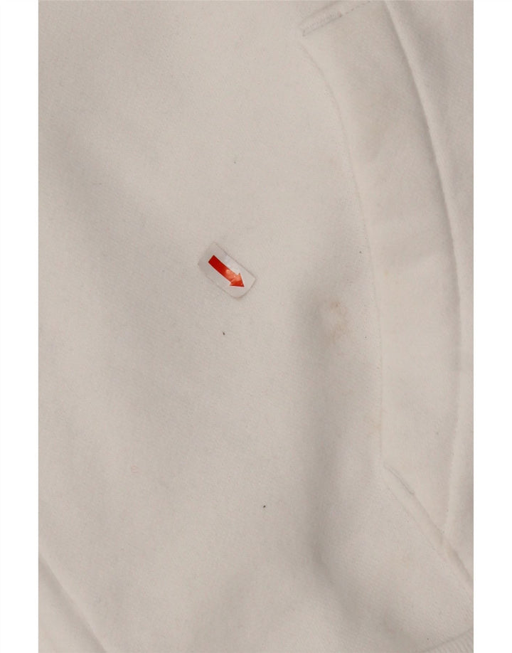 HOLLISTER Męski sweter z kapturem, duży, biały, bawełniany