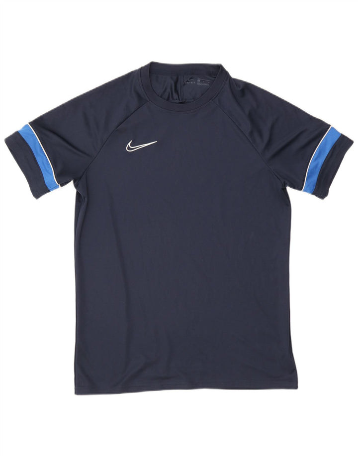 T-shirt męski Nike Dri Fit, duży, granatowy, poliestrowy blok kolorów