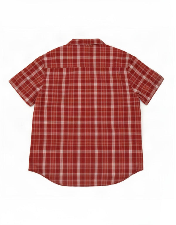 Męska koszula z krótkim rękawem Mountain Warehouse 3XL, bawełniana w czerwoną kratę