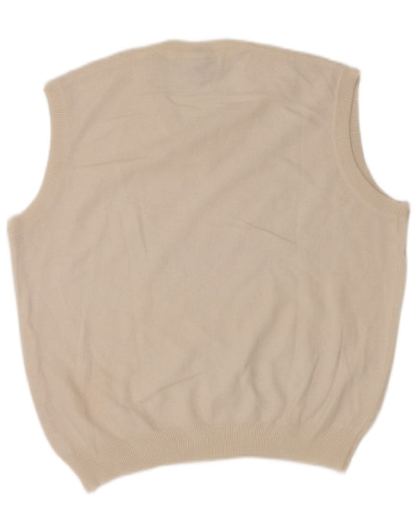 AUSTRALIAN L'ALPINA Mens Vest Tank Top IT 54 XL White Wool