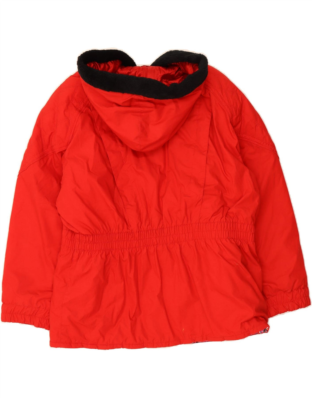 VINTAGE Womens Oversized Hooded Windbreaker Jacket EU 44 XL Red Polyester Vintage Vintage and Second-Hand Vintage from Messina Hembry 