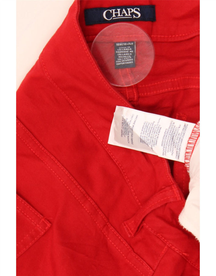 Damskie bermudy CHAPS US 18 2XL W38 Czerwona bawełna