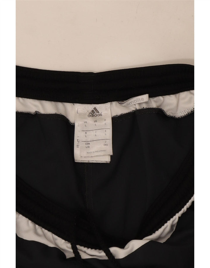 Męskie spodenki sportowe Adidas Climalite, duże, szare, z blokami kolorów, poliestrowe