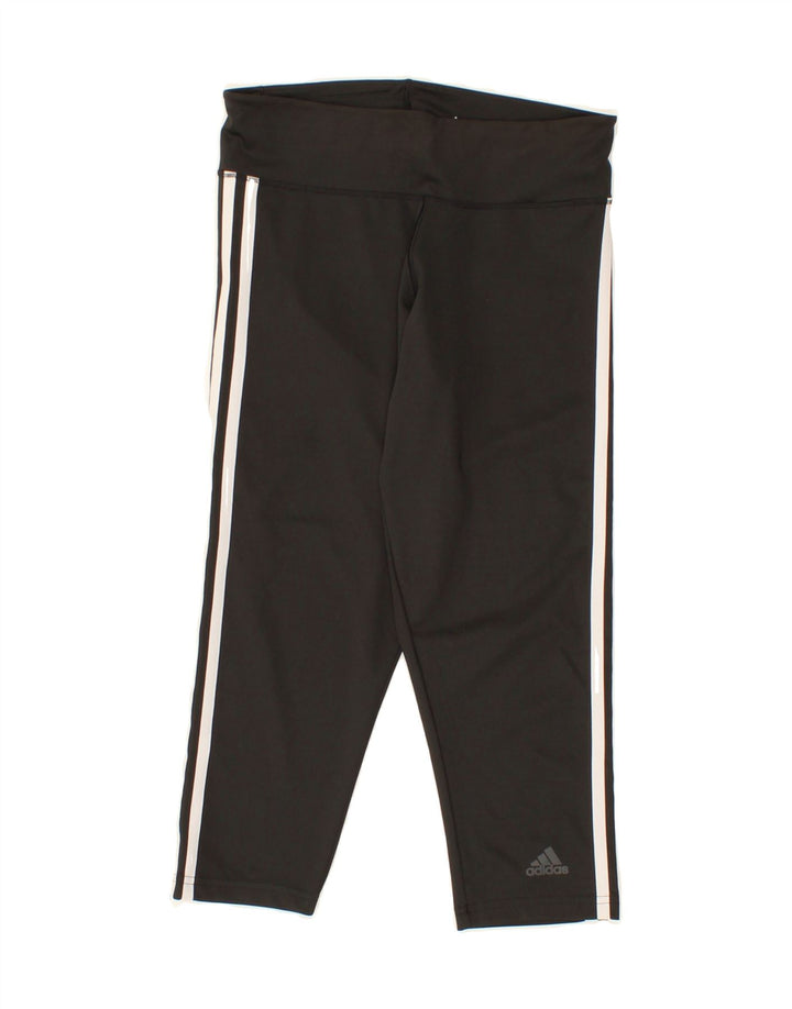 ADIDAS Womens Climalite Capri Leggings UK 8/10 Small Black Polyester Vintage Adidas and Second-Hand Adidas from Messina Hembry 