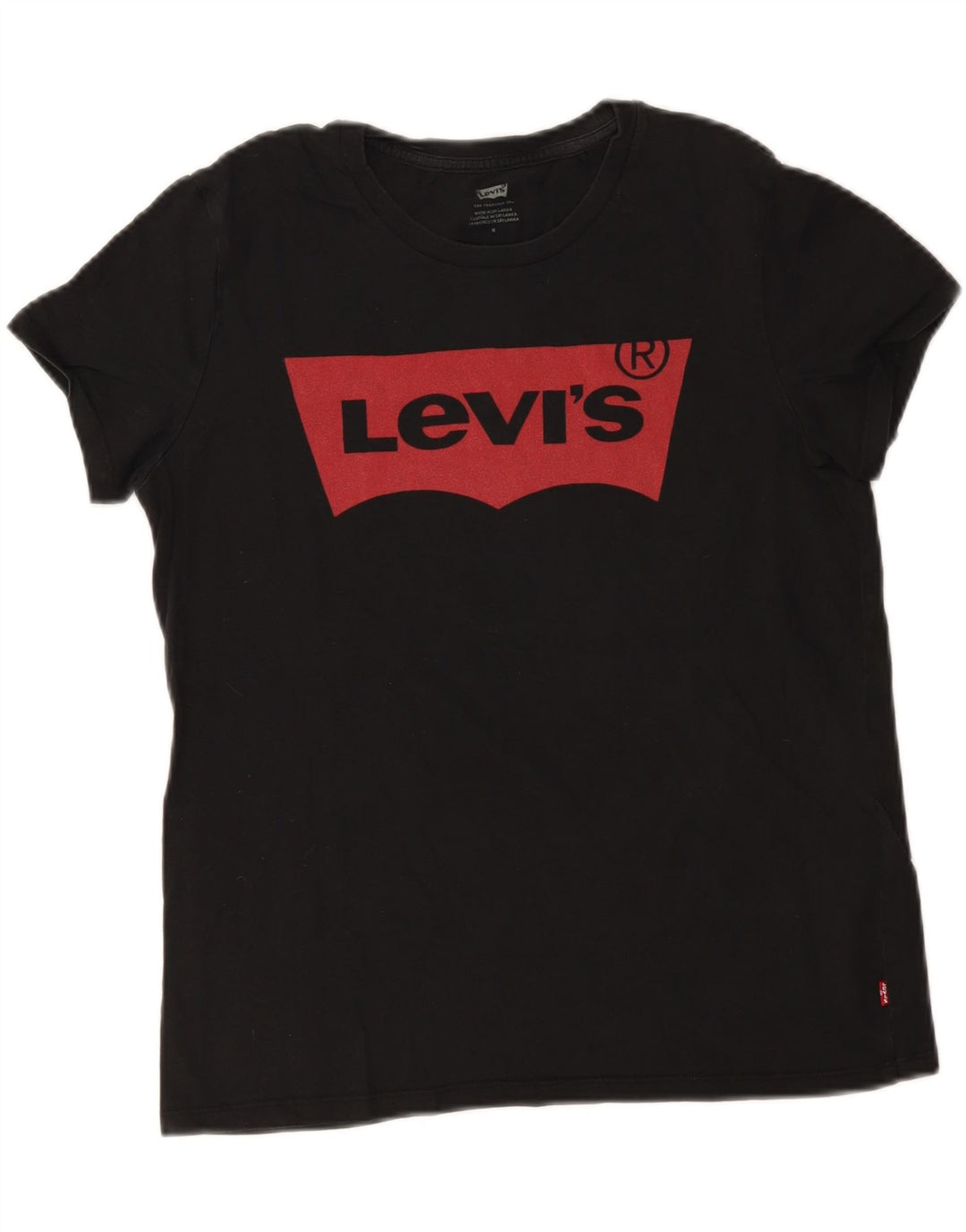 Damska koszulka z grafiką Levi's Top UK 12, średnia czarna bawełna