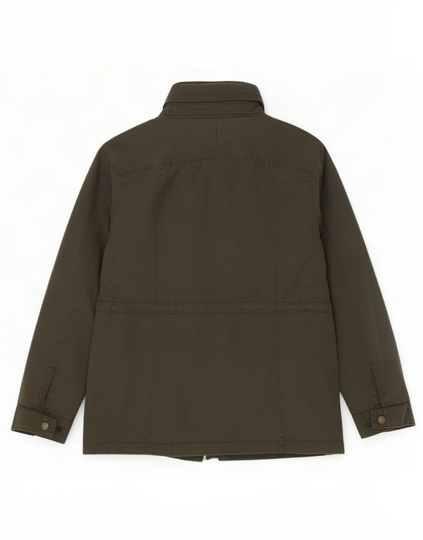 Kurtka damska Fat Face z woskowanej bawełny UK 14, średnia khaki