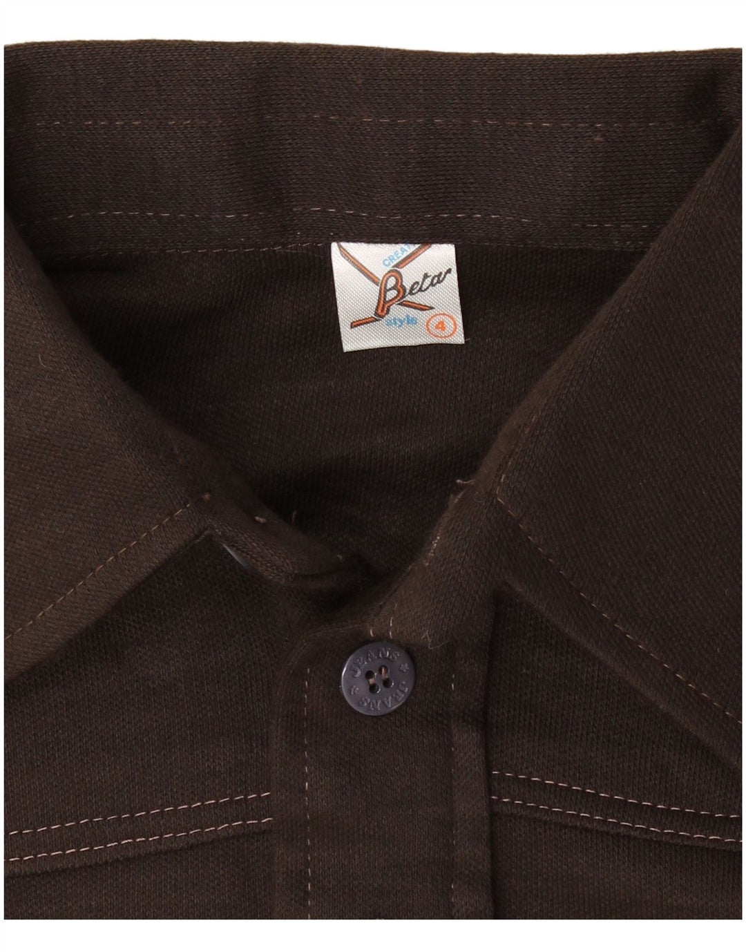 Męska koszulka polo BETA z długim rękawem, mała, brązowa
