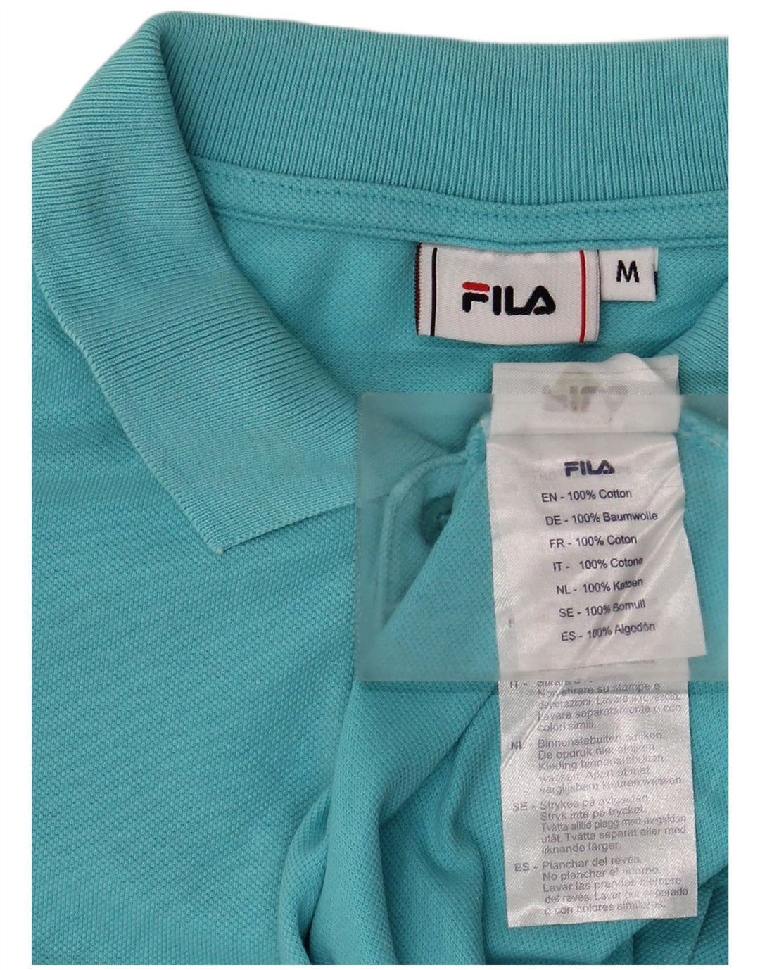 Męska koszulka polo Fila, niebieska, bawełniana