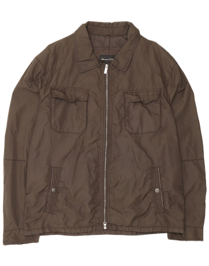Kurtka męska Massimo Dutti UK 44 2XL, brązowa, nylonowa