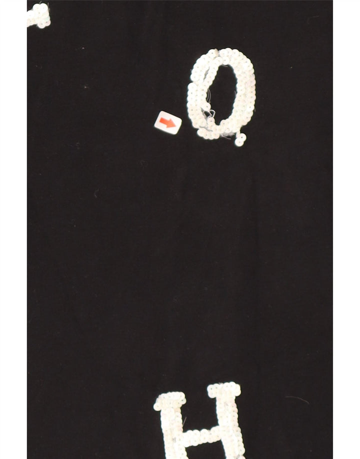 Damska graficzna obcisła sukienka Moschino UK 14, średnia czarna, designerska