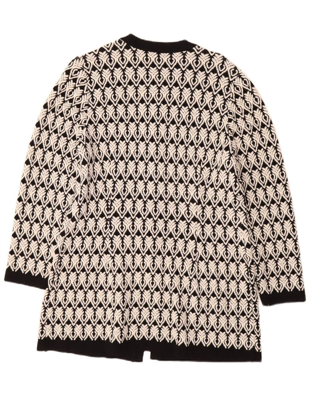 Damski sweter o przedłużonym fasonie STIZZOLI IT 46, duży, biały, geometryczny