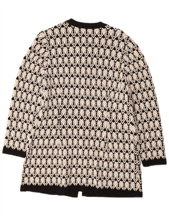 Damski sweter o przedłużonym fasonie STIZZOLI IT 46, duży, biały, geometryczny