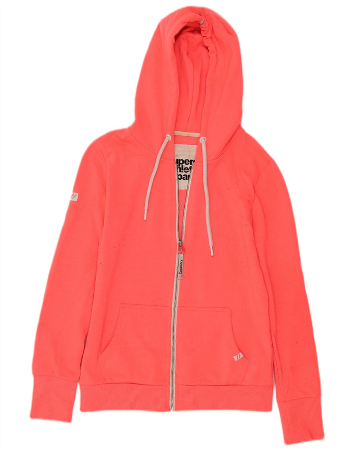 Damski sweter z kapturem i zamkiem Superdry, UK 10, mały, różowy, poliester