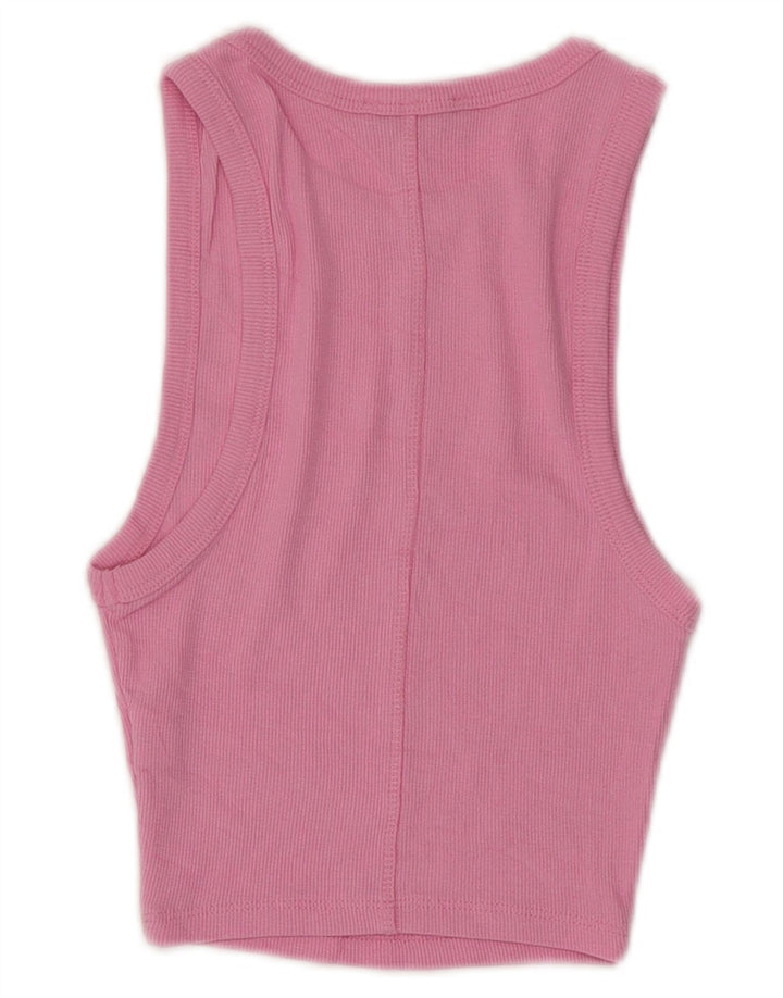 Damski krótki top Zara UK 8 Small Pink Cotton