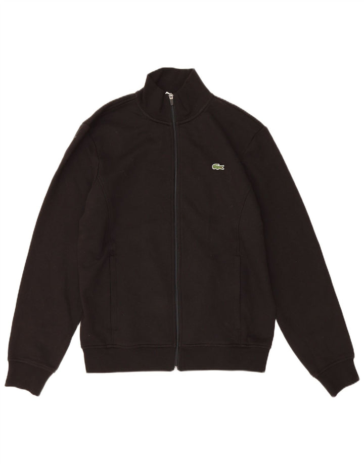 Lacoste Męska bluza dresowa o regularnym kroju, rozmiar 4, średnia czarna bawełna