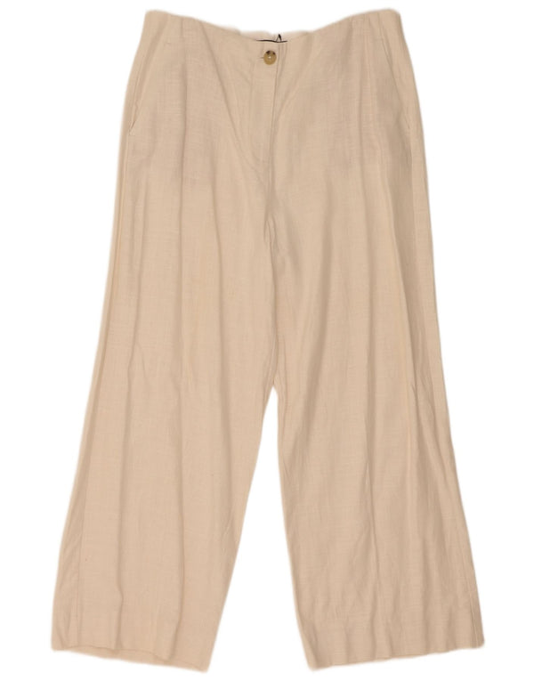 Marks & Spencer Damskie spodnie chino z wysokim stanem UK 14 Large W34 L27 Off Wh