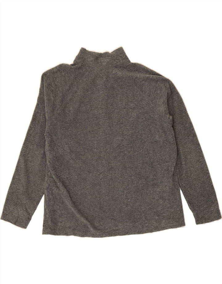 EDDIE BAUER Womens Zip Neck Fleece Jumper UK 18 XL Grey Polyester Vintage Eddie Bauer and Second-Hand Eddie Bauer from Messina Hembry 