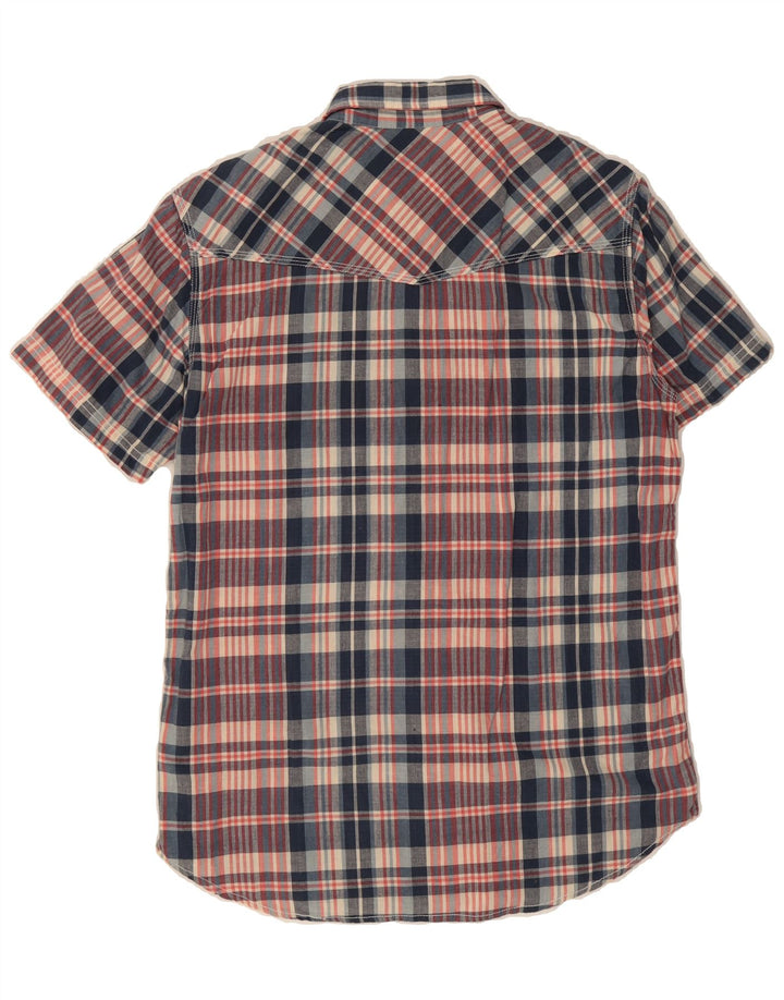 RIFLE Mens Short Sleeve Shirt Large Multicoloured Plaid Cotton Vintage Rifle and Second-Hand Rifle from Messina Hembry 