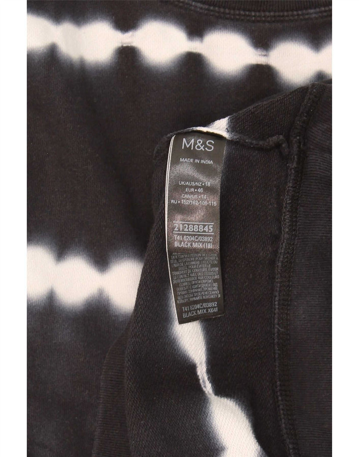Marks & Spencer Damski sweter oversize UK 18 XL Black Tie Dye