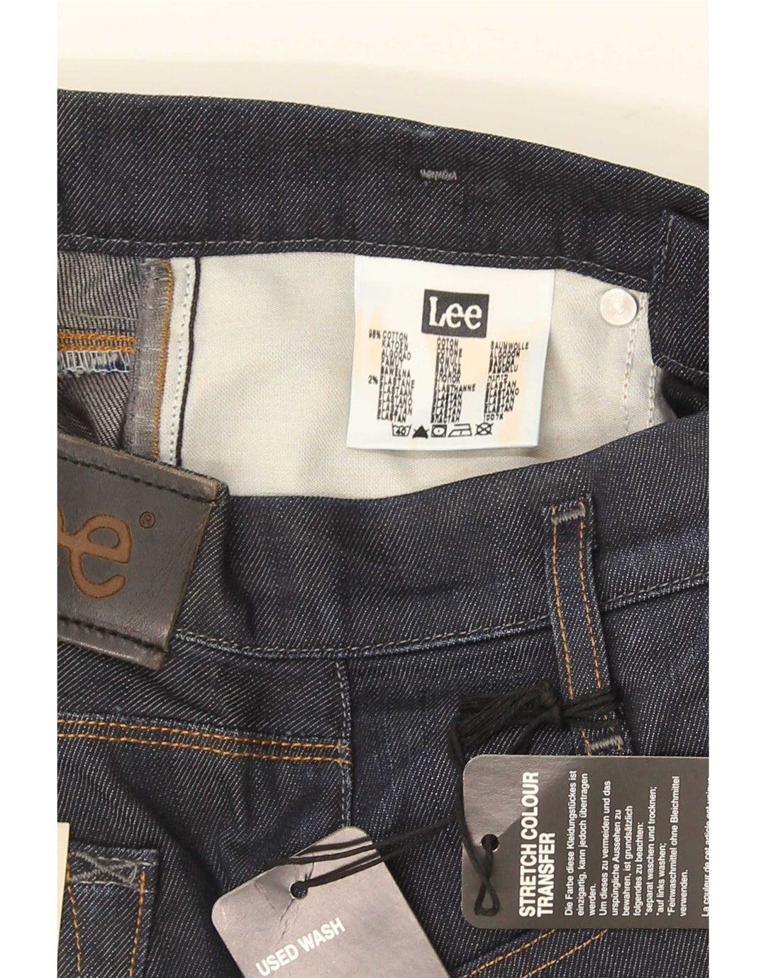 Damskie jeansy Lee Lynn Slim W26 L33 Granatowa bawełna