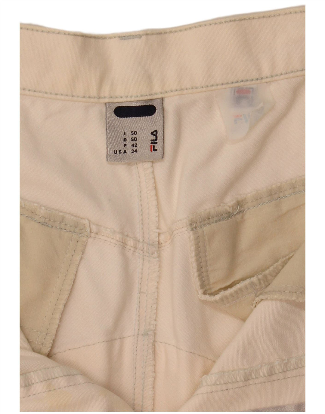 Męskie spodenki Chino Fila IT 50 Large W34 Off White