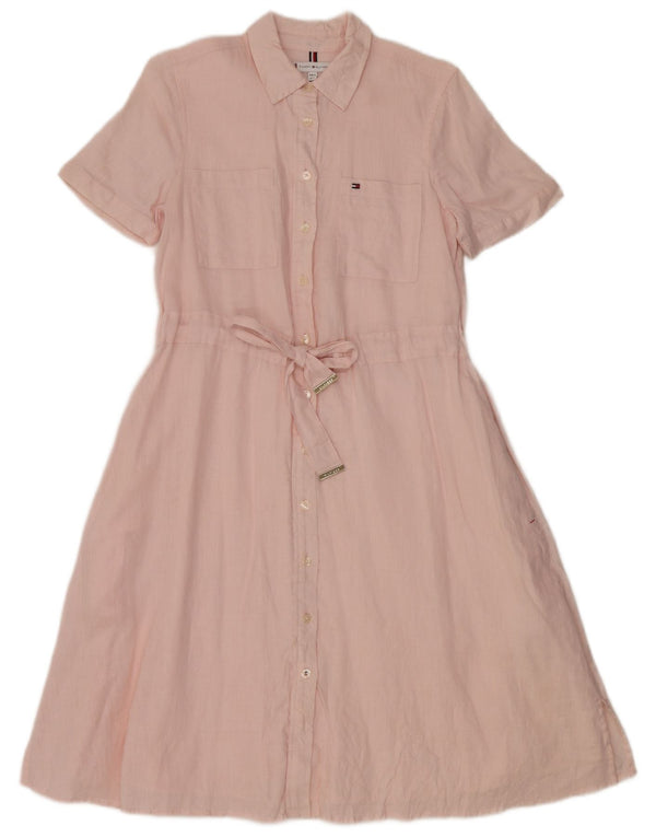 Damska sukienka maxi Tommy Hilfiger UK 4 XS w kolorze różowego lnu
