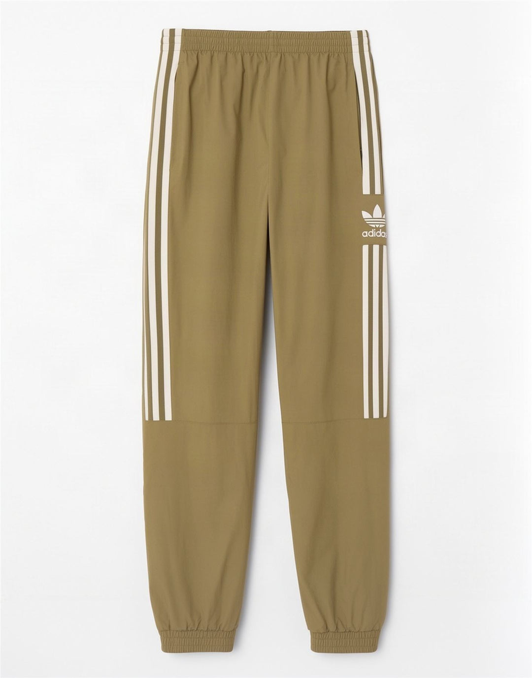 Męskie spodnie dresowe Adidas z grafiką, średnie khaki, poliester