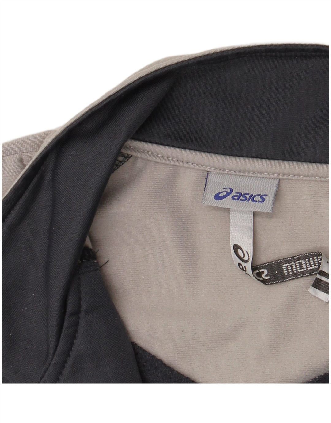 Damska kurtka dresowa Asics UK 14, duża, szara, z blokami kolorów, poliester