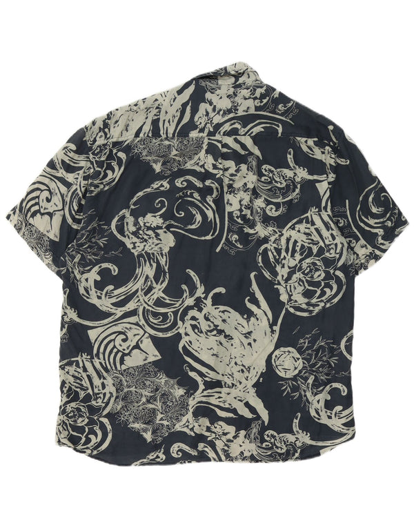 RAPORT Męska koszula z krótkim rękawem, rozmiar 41/42, duża granatowa paisley