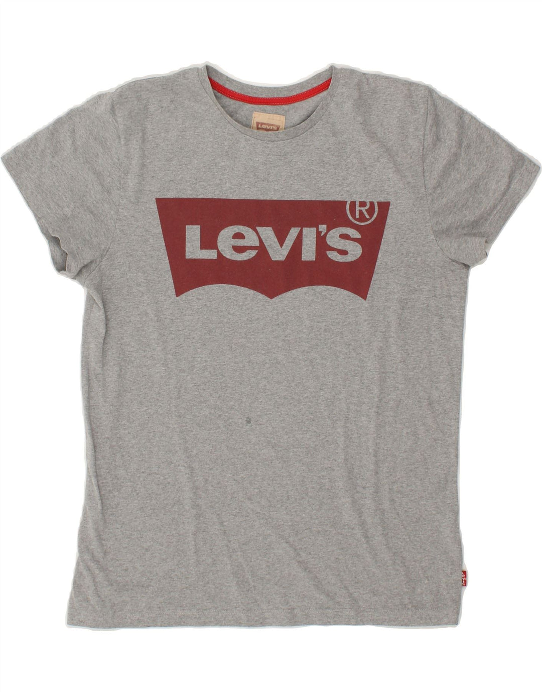 LEVI'S Boys Graphic T-Shirt Top 15-16 Years Grey Cotton Vintage Levi's and Second-Hand Levi's from Messina Hembry 
