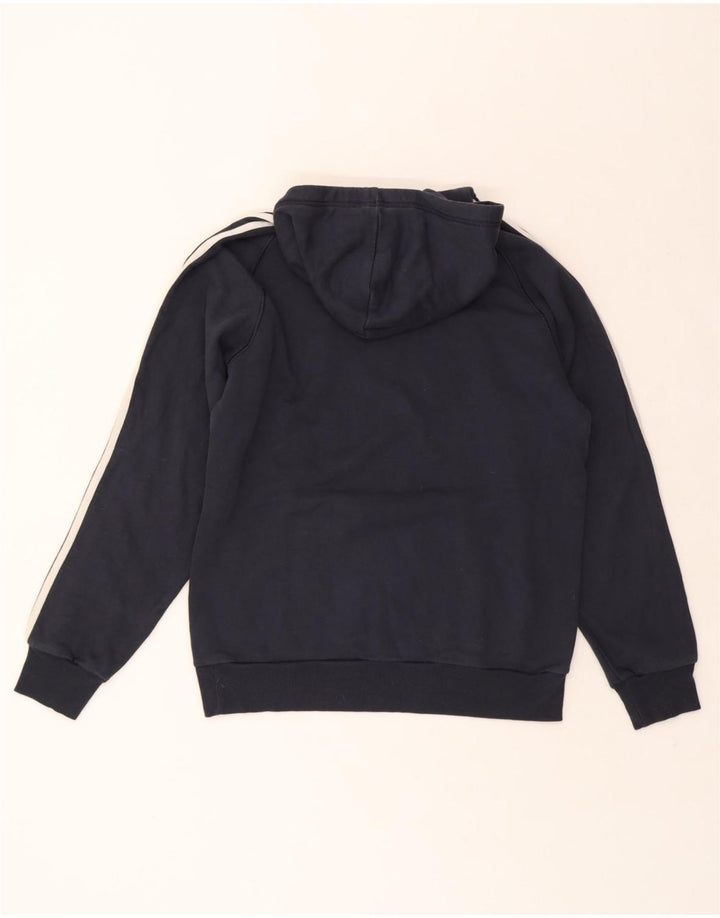 ADIDAS Mens Hoodie Jumper Medium Navy Blue Cotton Vintage Adidas and Second-Hand Adidas from Messina Hembry 