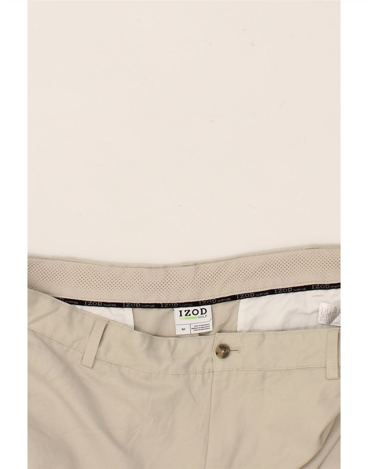 IZOD Mens Cargo Shorts W40 XL Beige Polyester Vintage Izod and Second-Hand Izod from Messina Hembry 