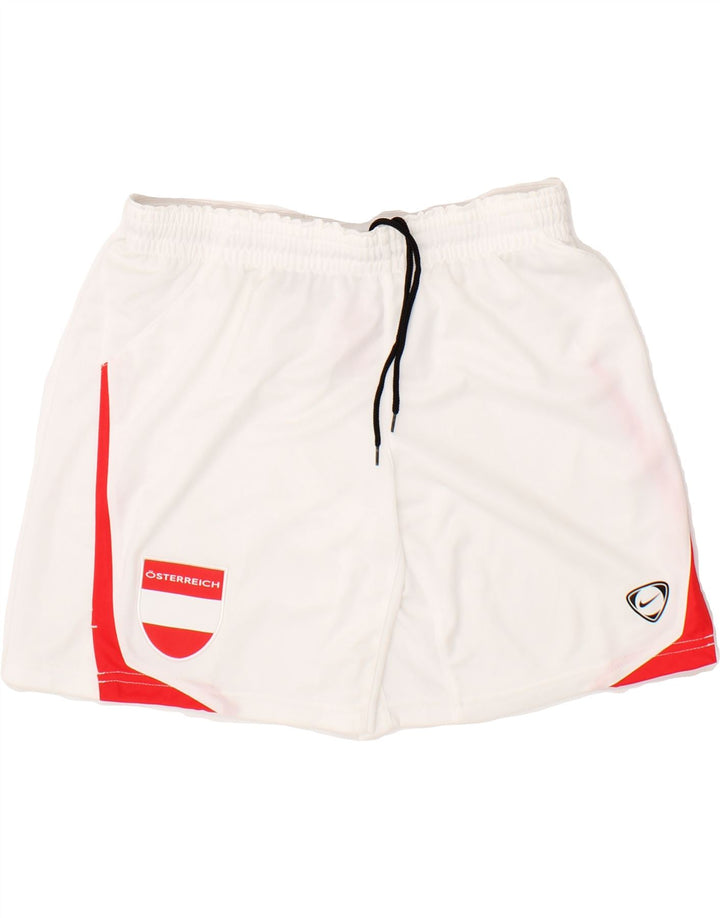 NIKE Boys Sport Shorts 12-13 Years Large  White Colourblock Polyester Vintage Nike and Second-Hand Nike from Messina Hembry 