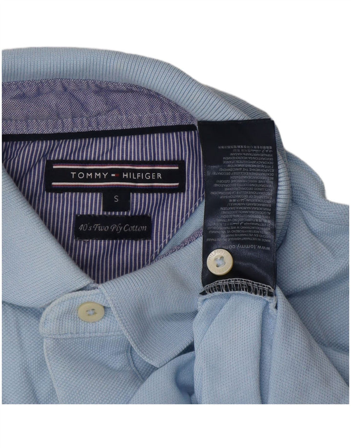 Męska koszulka polo Tommy Hilfiger, mała, niebieska, bawełniana